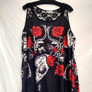 Plus Size floral print tank